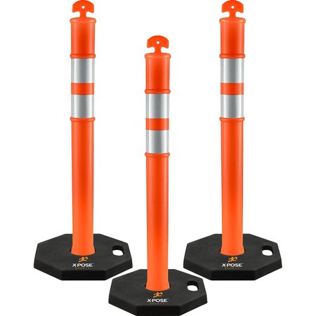 Xpose Safety Delineator Post, 44" L, High Visibility Orange DLTB-44-3-X-S